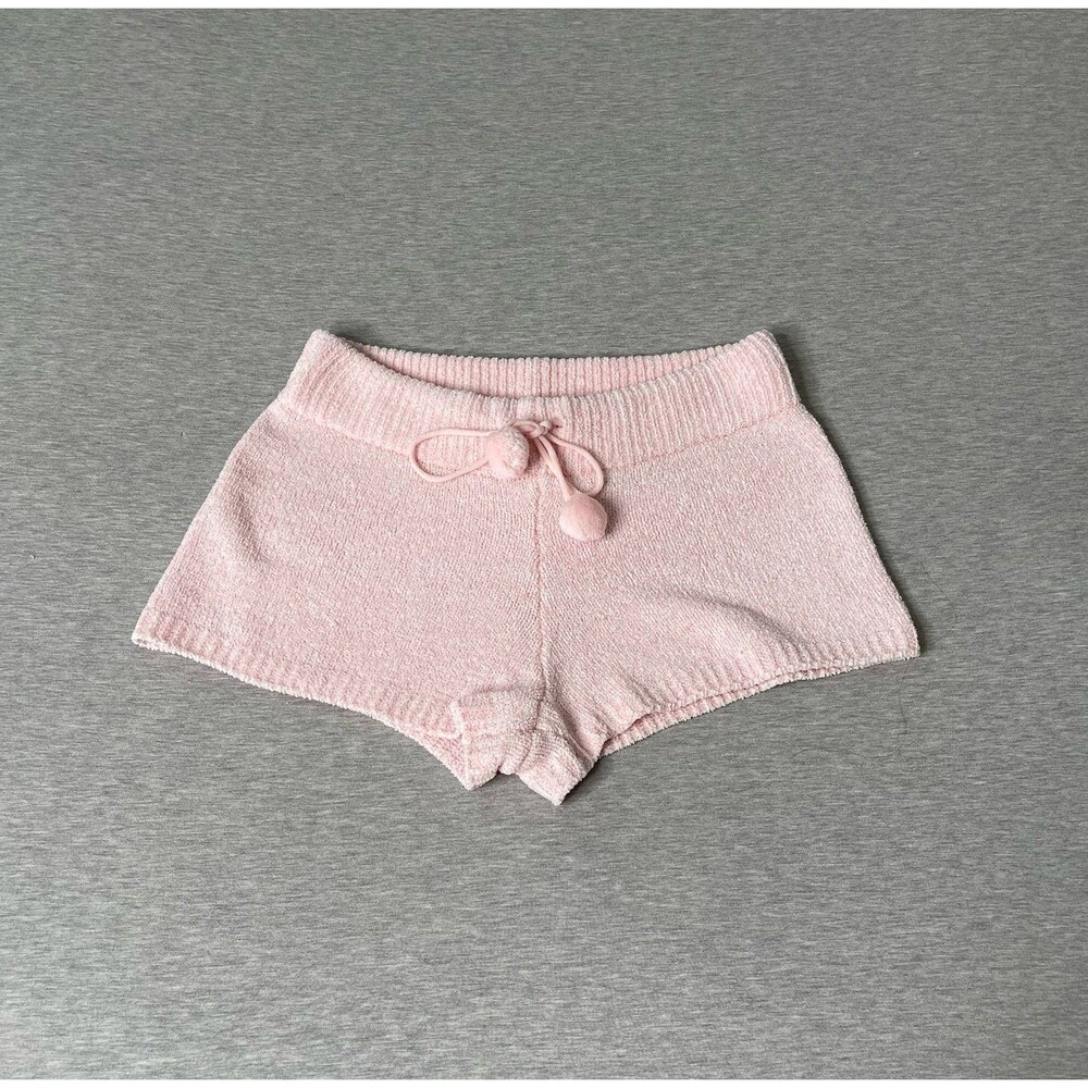 Honeydew Women's Pink Knit Plush Drawstring PJ Shorts